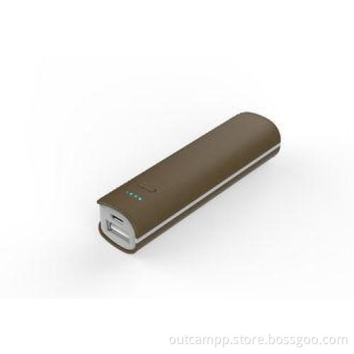 Compact Leather 2200mah Portable Power Bank With USB , Lith